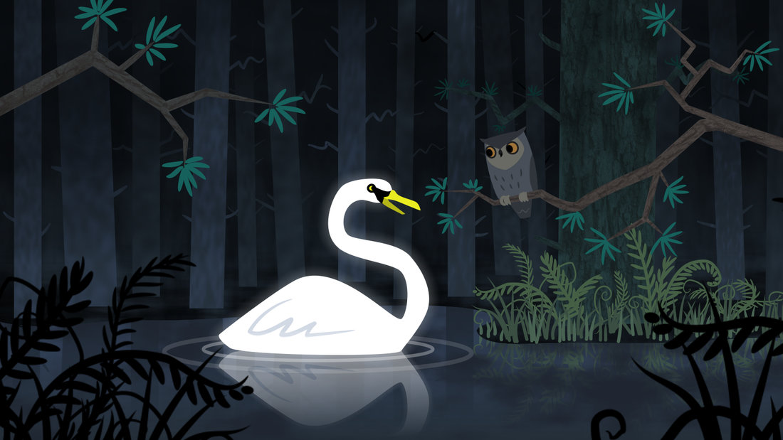 Concept illustration for the Owl and the Swan animation