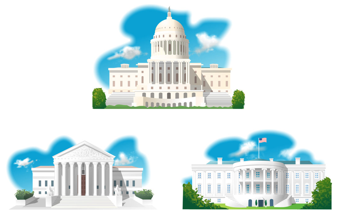 Illustration ogf the American government buildings
