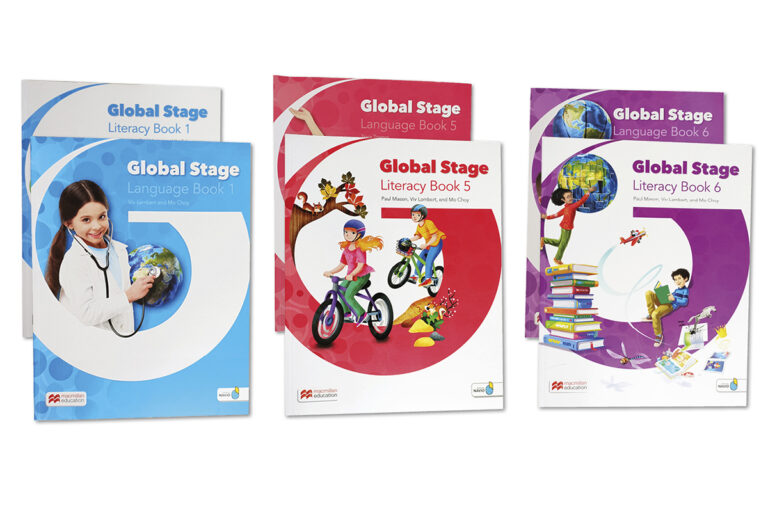 Book covers for Global Stage, Macmillan Education's Primary English Language Teaching course